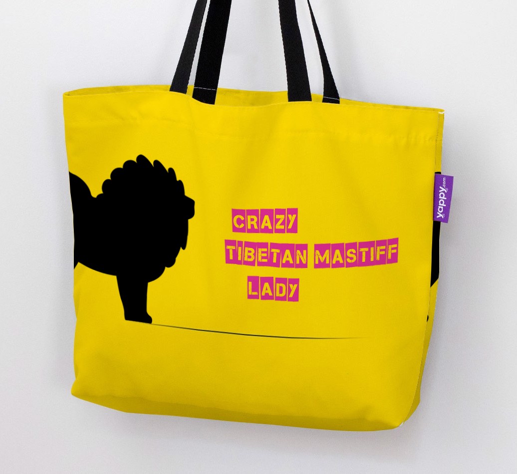 Crazy {breedShortName} Lady: Personalised Canvas Bag