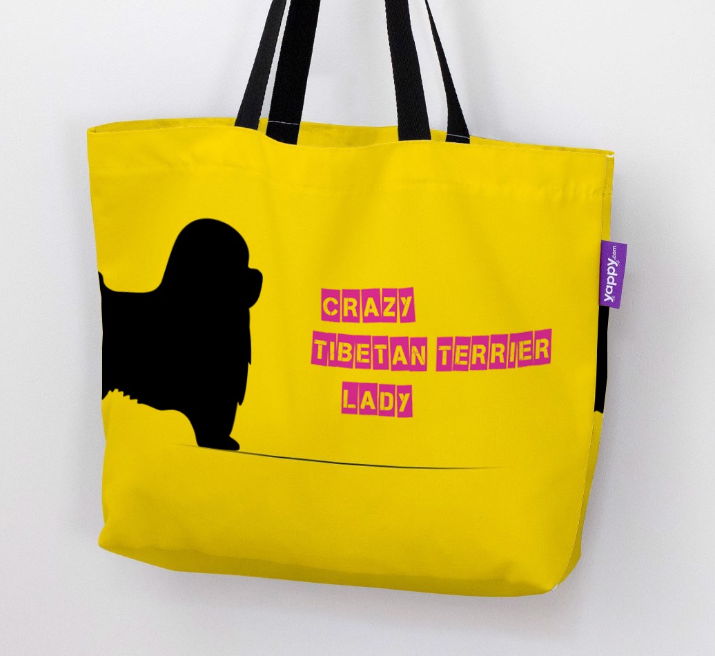 Crazy {breedShortName} Lady: Personalised Canvas Bag