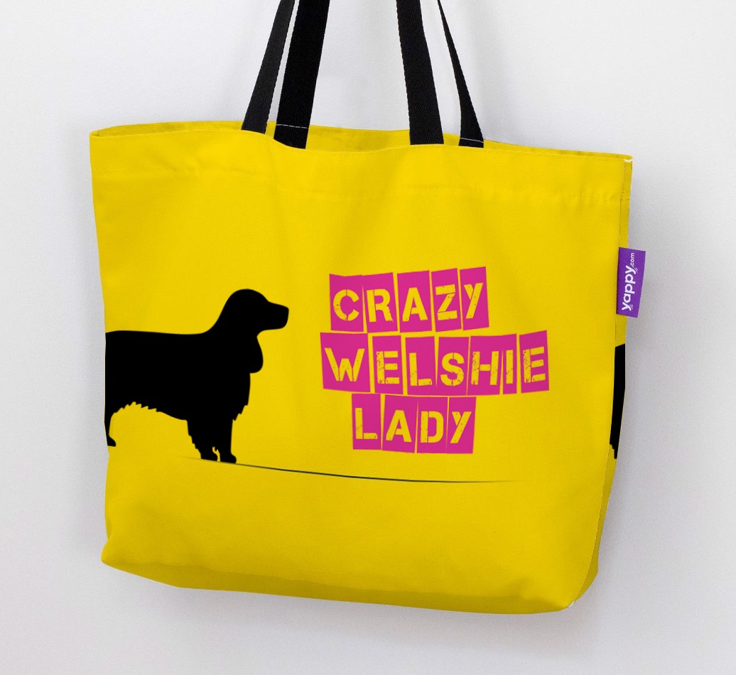 Crazy {breedShortName} Lady: Personalised Canvas Bag