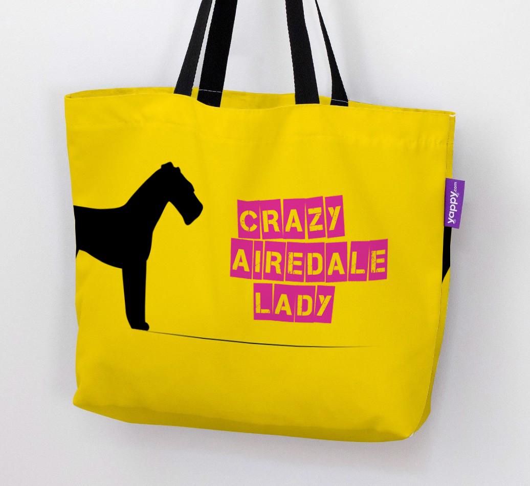 Crazy {breedShortName} Lady: Personalized Canvas Bag