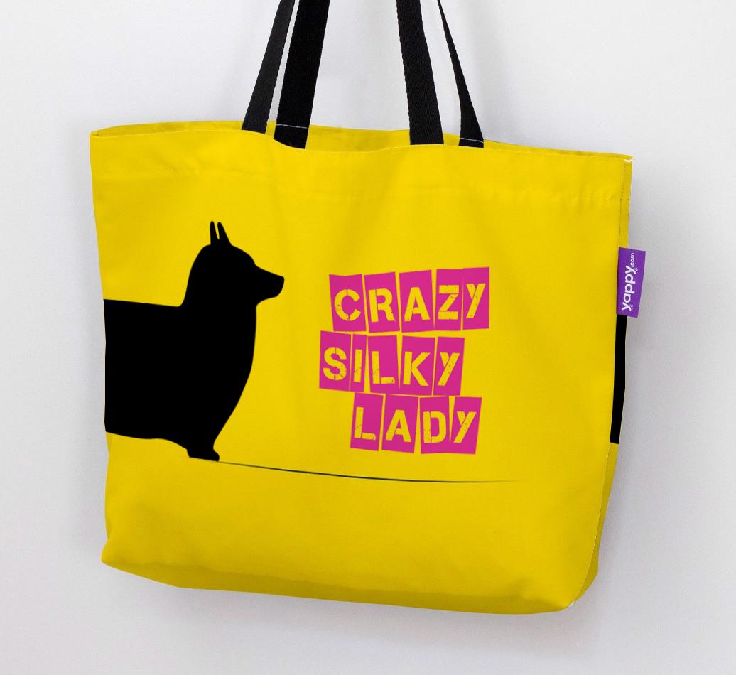 Crazy {breedShortName} Lady: Personalized Canvas Bag