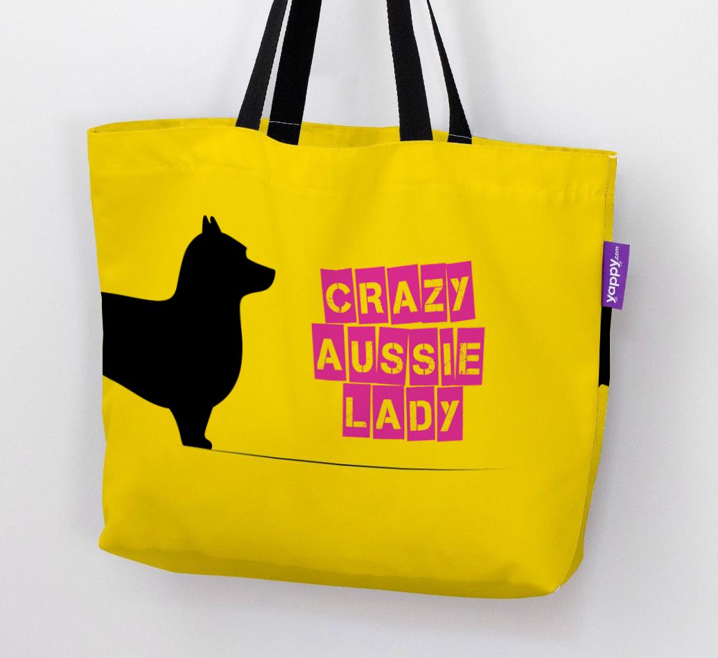 Crazy {breedShortName} Lady: Personalized Canvas Bag