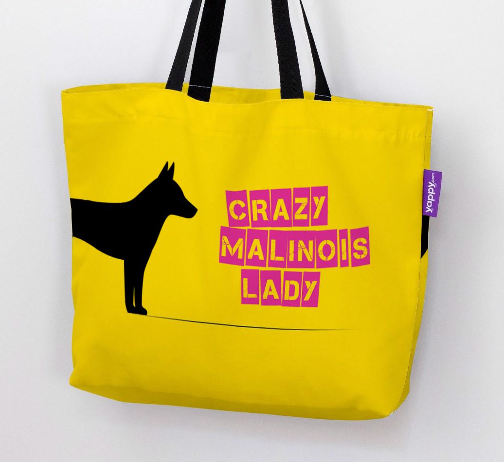 Crazy {breedShortName} Lady: Personalized Canvas Bag