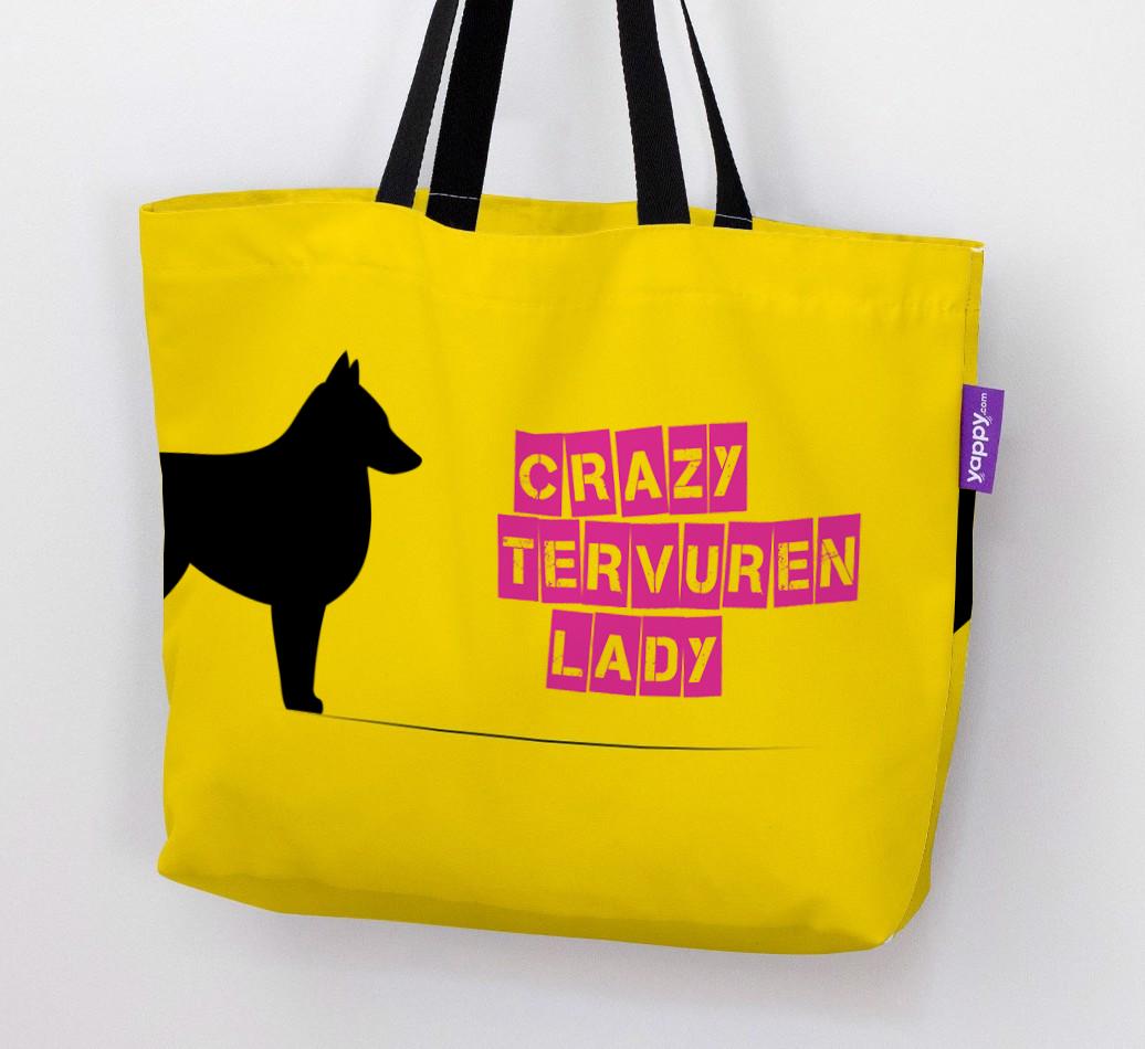 Crazy {breedShortName} Lady: Personalized Canvas Bag