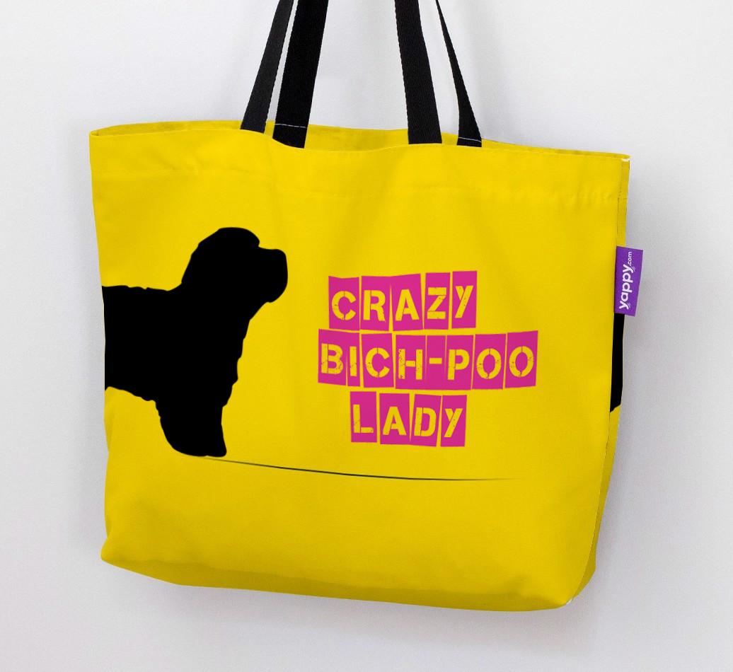 Crazy {breedShortName} Lady: Personalised Canvas Bag
