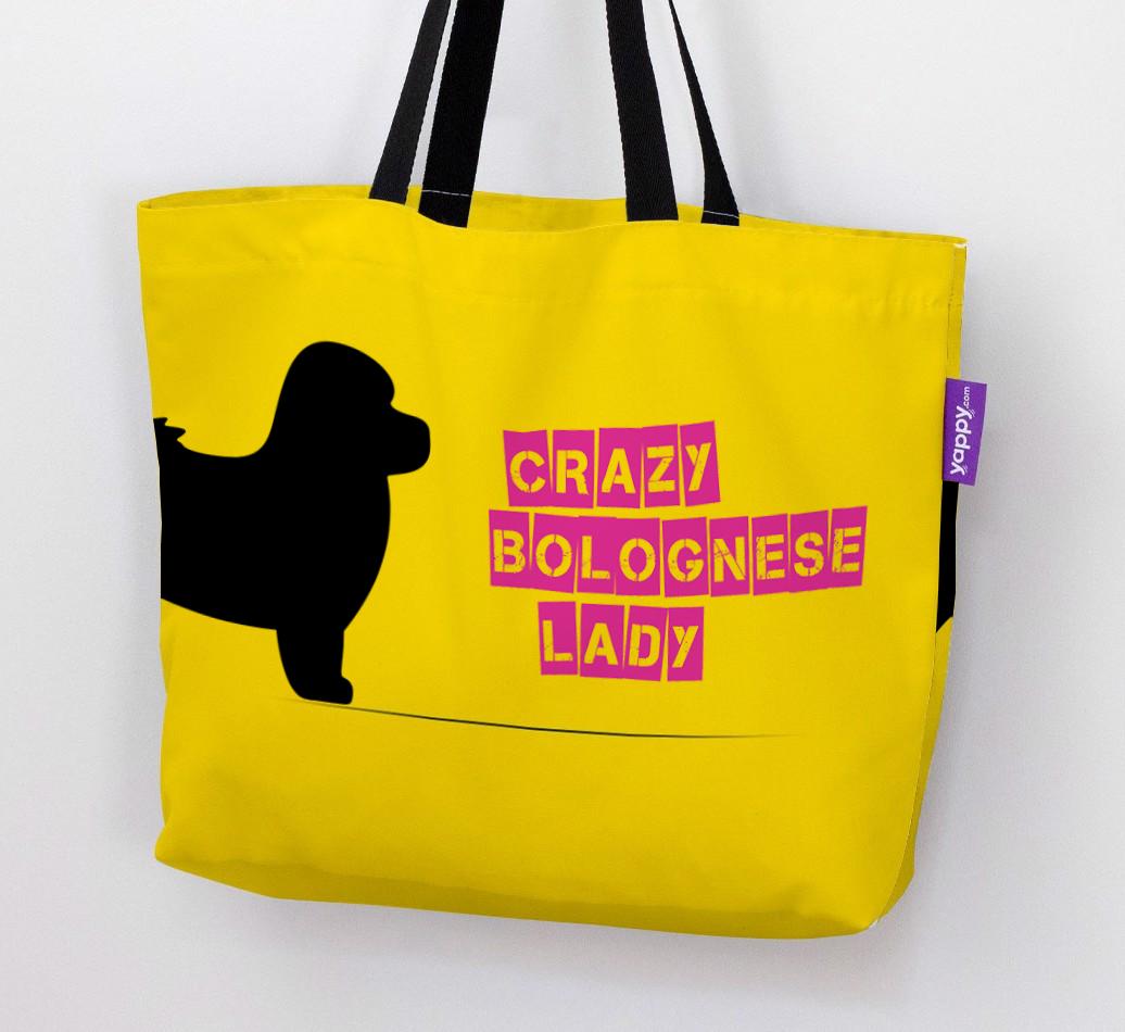 Crazy {breedShortName} Lady: Personalized Canvas Bag