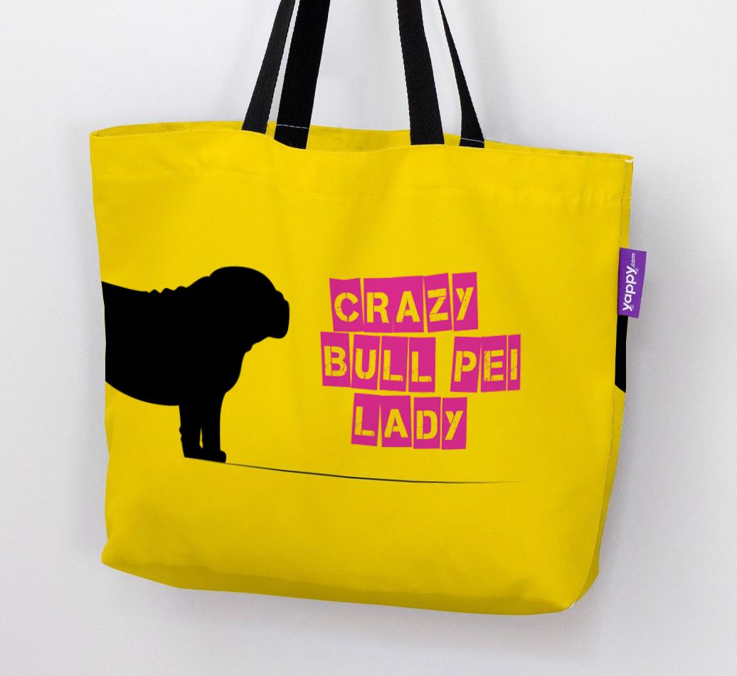 Crazy {breedShortName} Lady: Personalized Canvas Bag