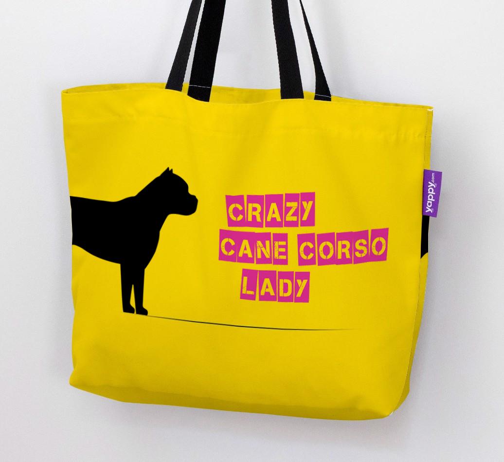 Crazy {breedShortName} Lady: Personalized Canvas Bag