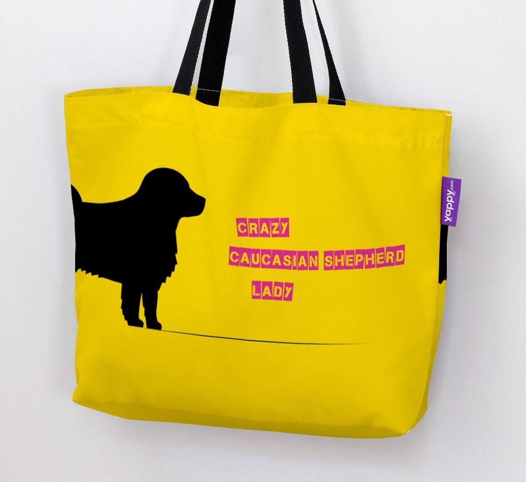 Crazy {breedShortName} Lady: Personalized Canvas Bag