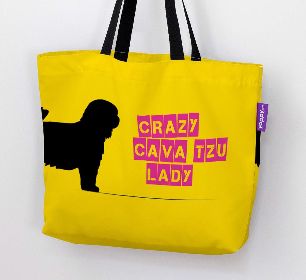 Crazy {breedShortName} Lady: Personalized Canvas Bag