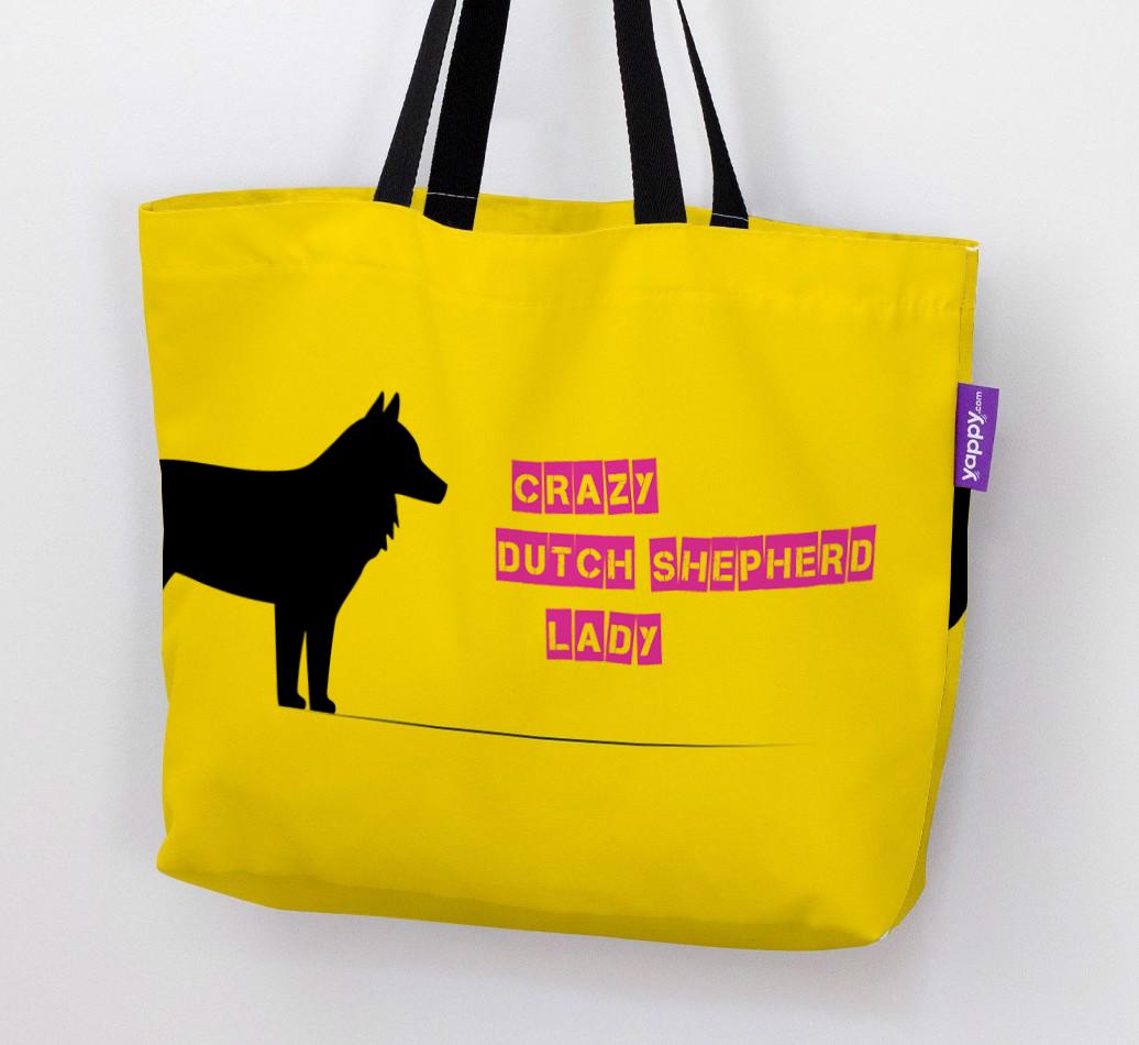 Crazy {breedShortName} Lady: Personalized Canvas Bag