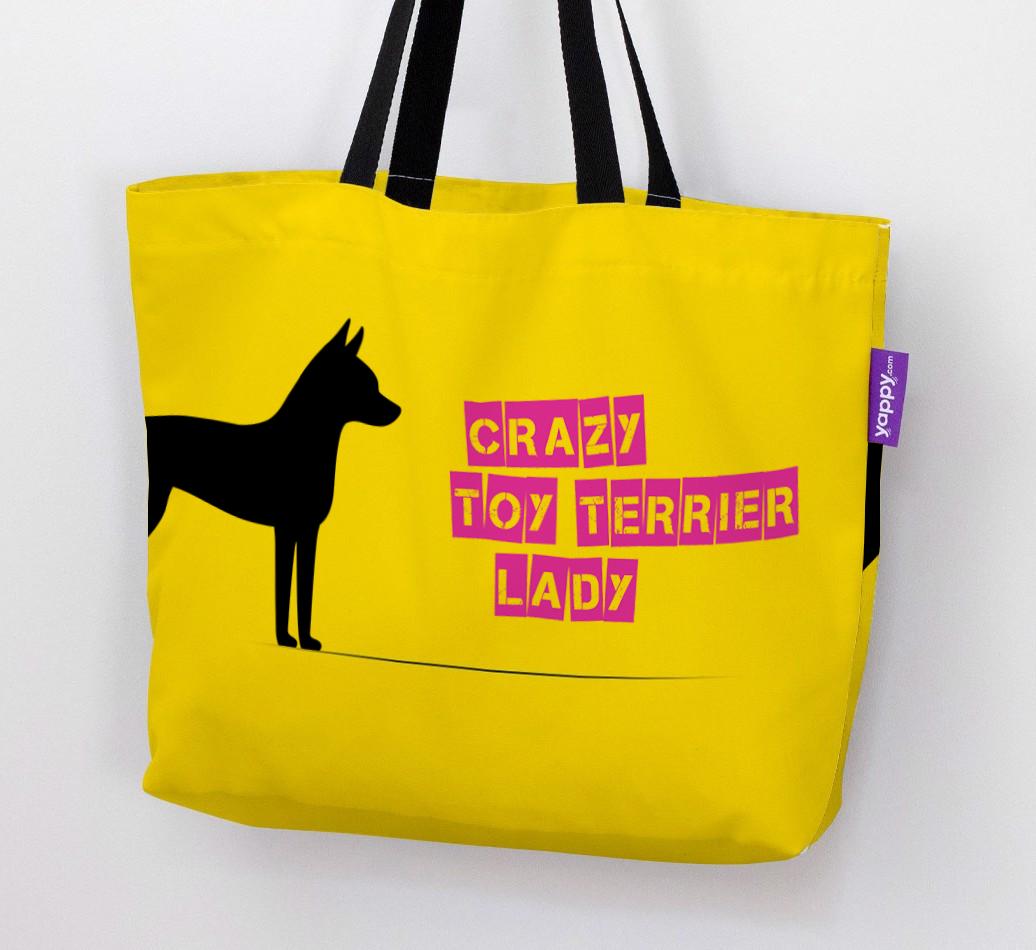 Crazy {breedShortName} Lady: Personalized Canvas Bag