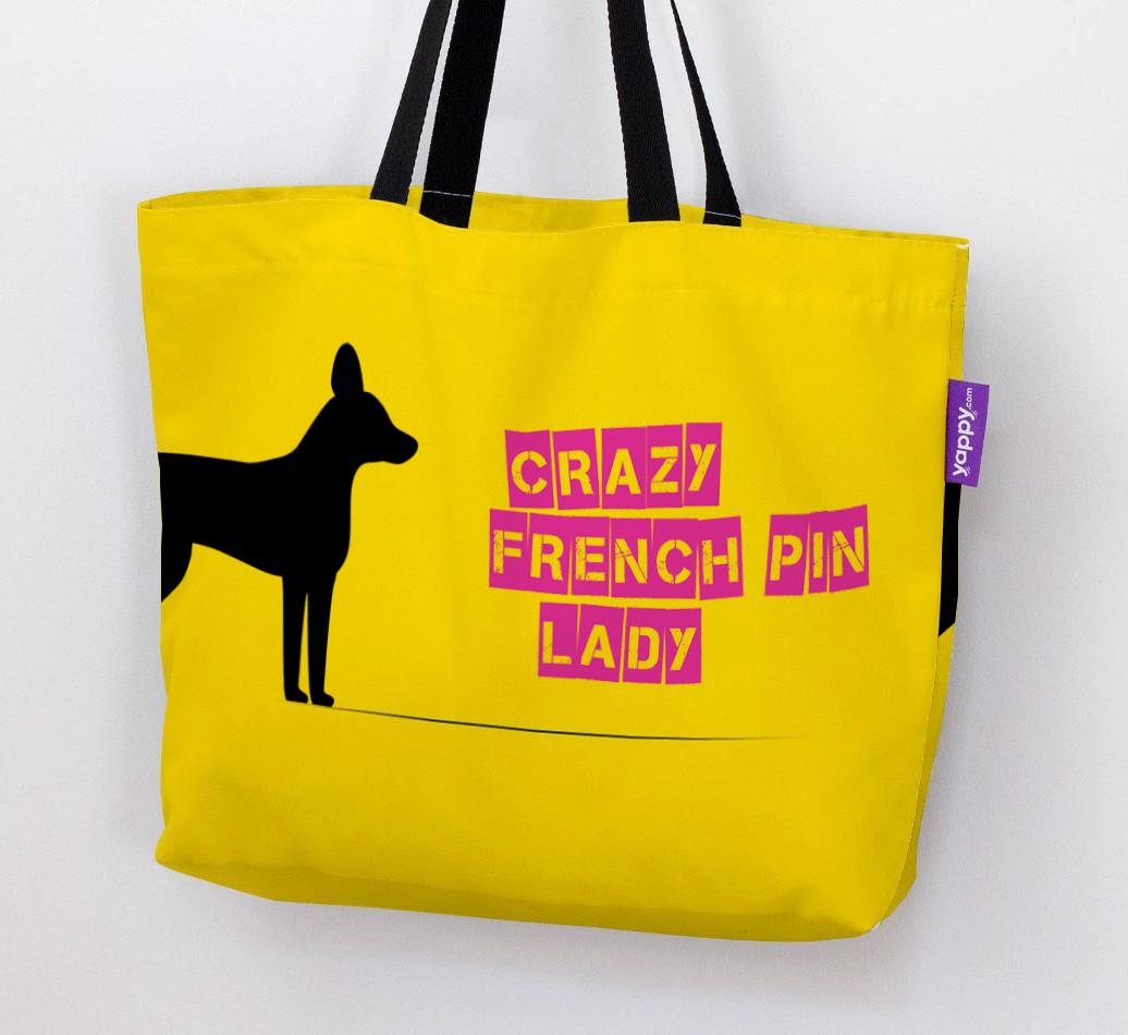 Crazy {breedShortName} Lady: Personalized Canvas Bag