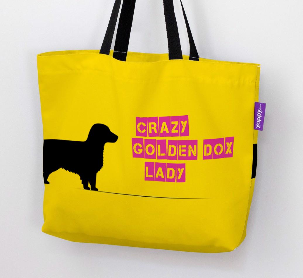 Crazy {breedShortName} Lady: Personalized Canvas Bag