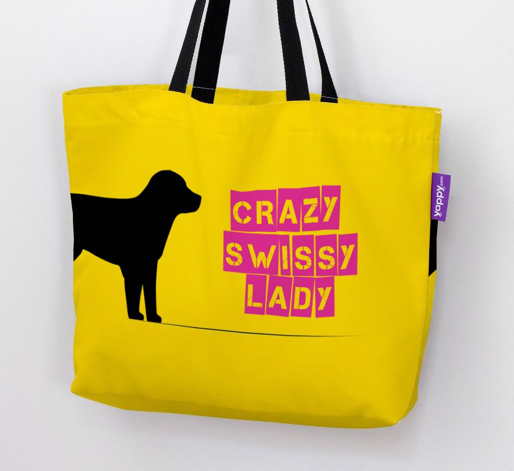Crazy {breedShortName} Lady: Personalized Canvas Bag