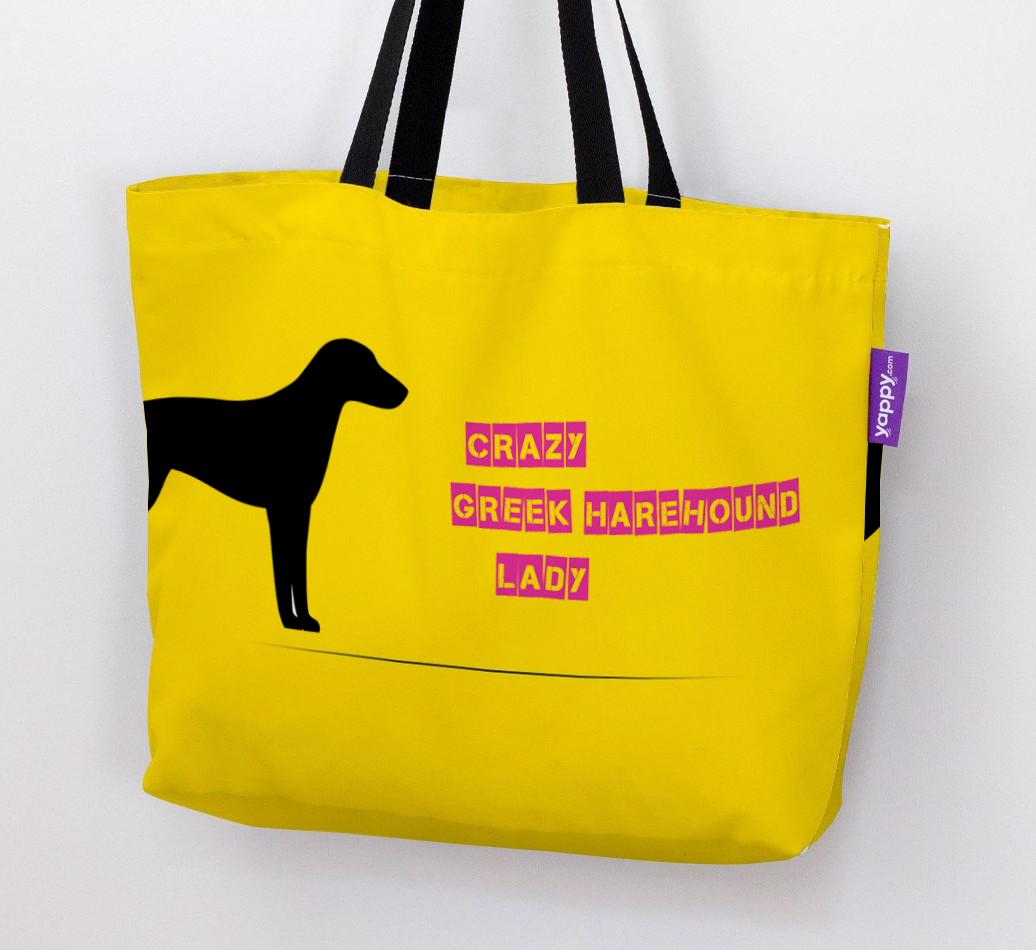 Crazy {breedShortName} Lady: Personalized Canvas Bag