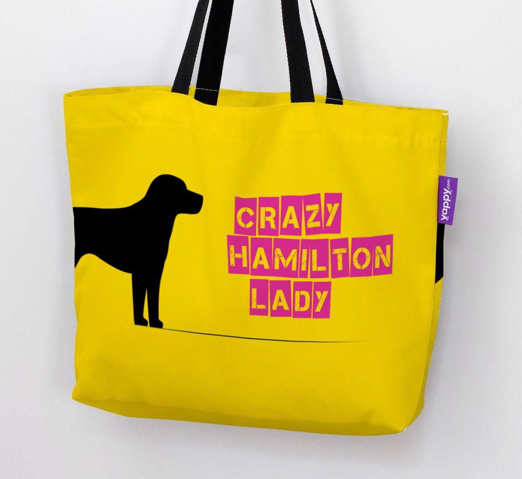 Crazy {breedShortName} Lady: Personalized Canvas Bag