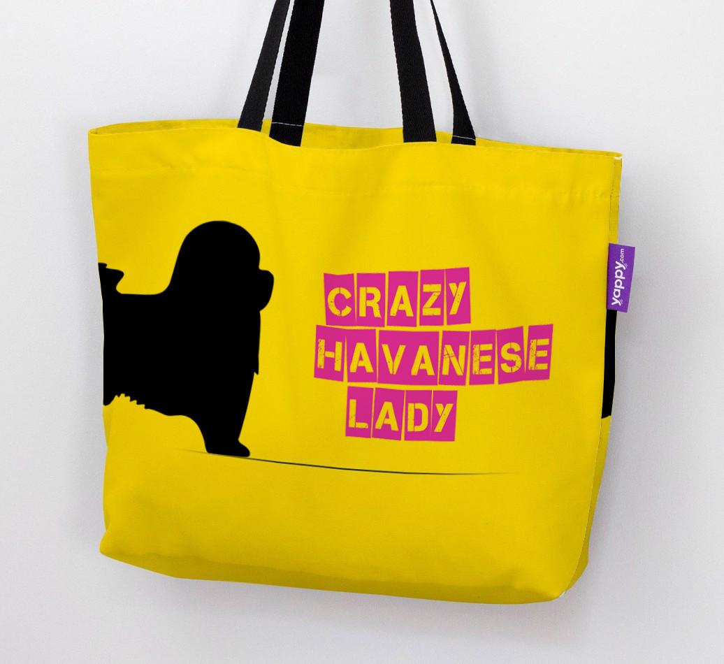Crazy {breedShortName} Lady: Personalized Canvas Bag