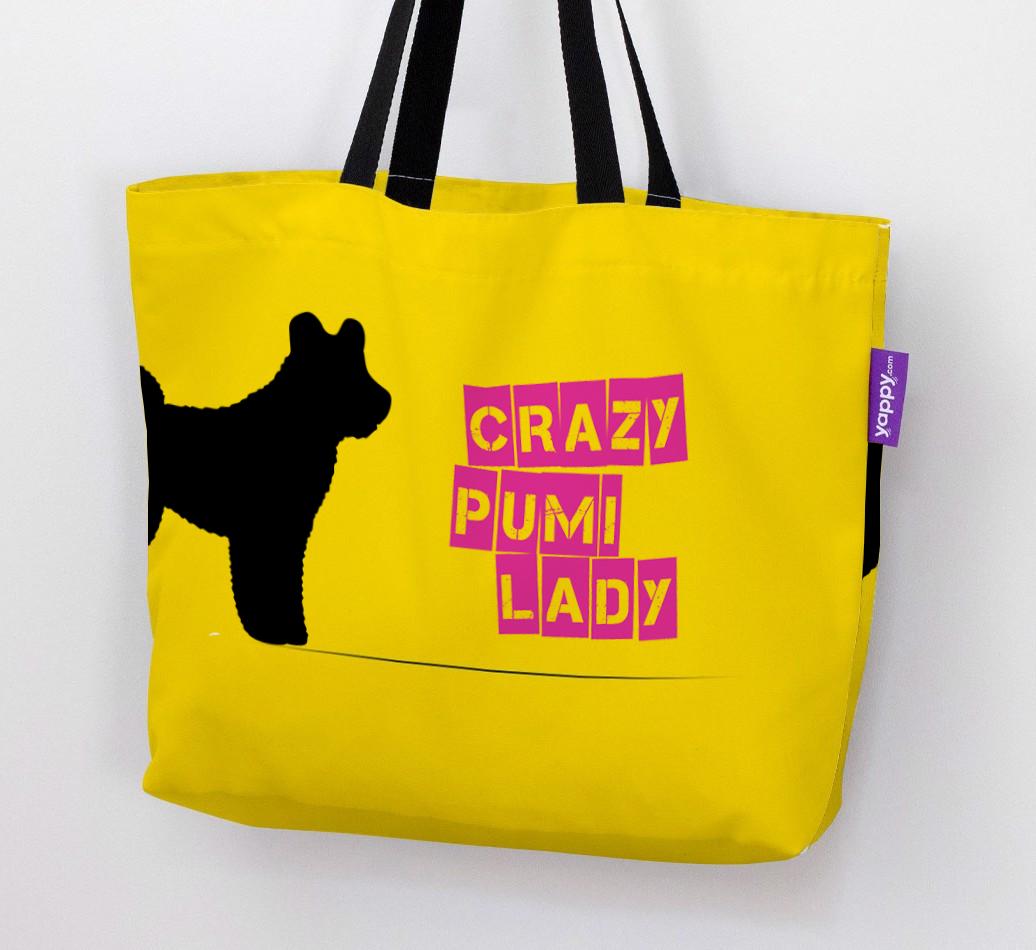 Crazy {breedShortName} Lady: Personalized Canvas Bag