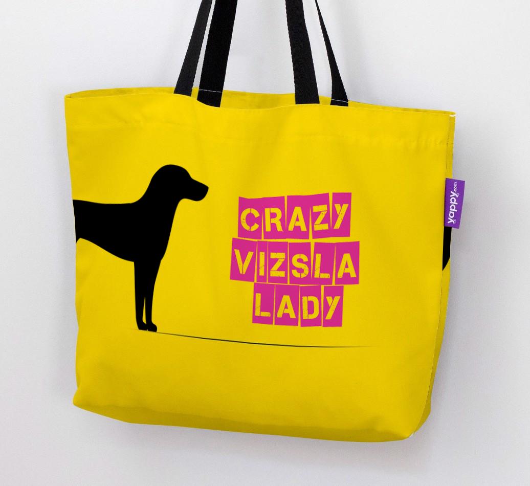 Crazy {breedShortName} Lady: Personalised Canvas Bag