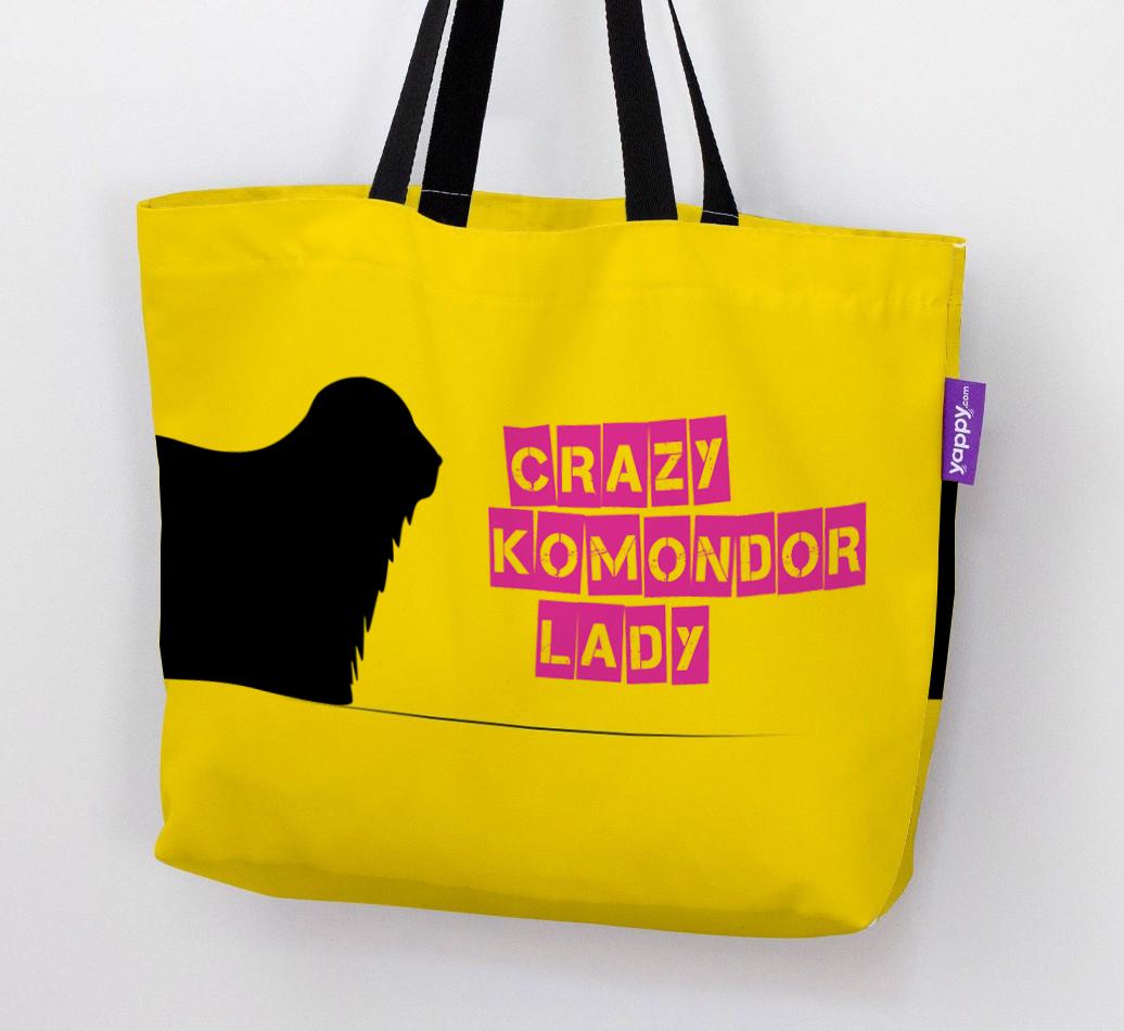 Crazy {breedShortName} Lady: Personalized Canvas Bag