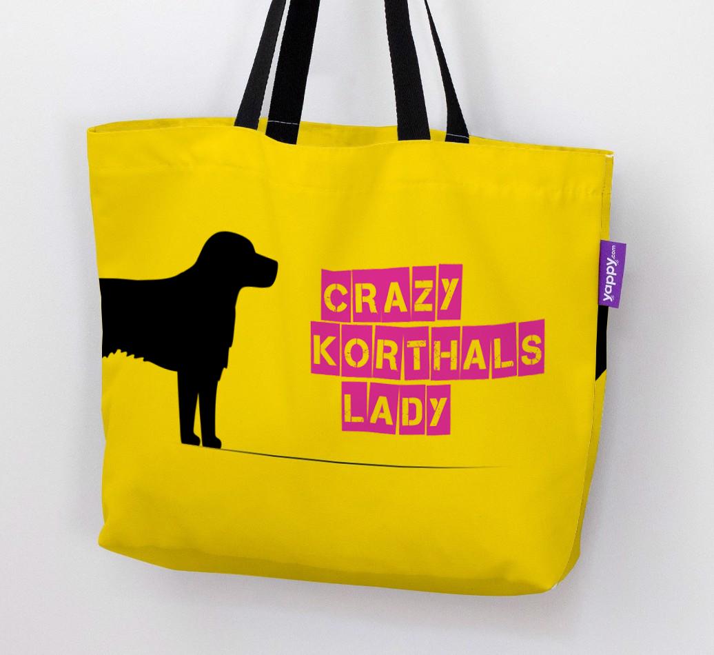 Crazy {breedShortName} Lady: Personalized Canvas Bag