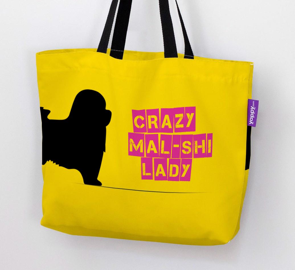 Crazy {breedShortName} Lady: Personalized Canvas Bag