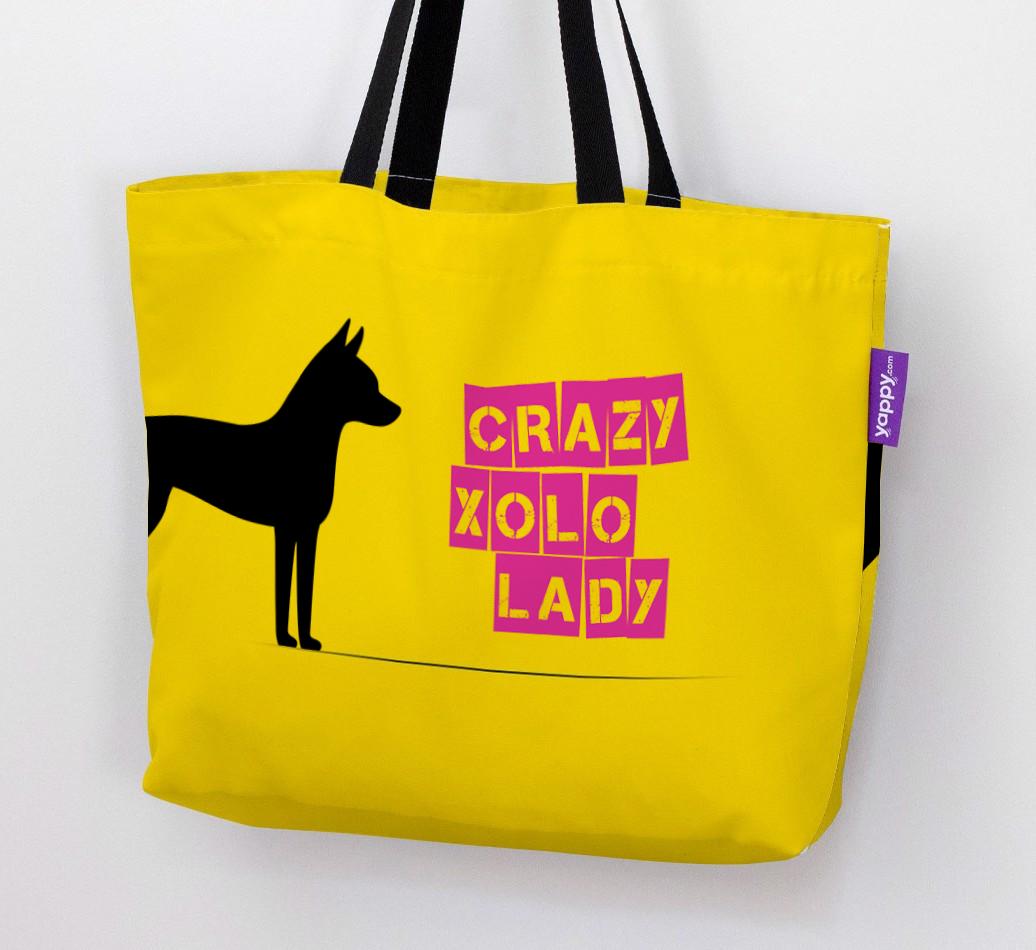 Crazy {breedShortName} Lady: Personalized Canvas Bag