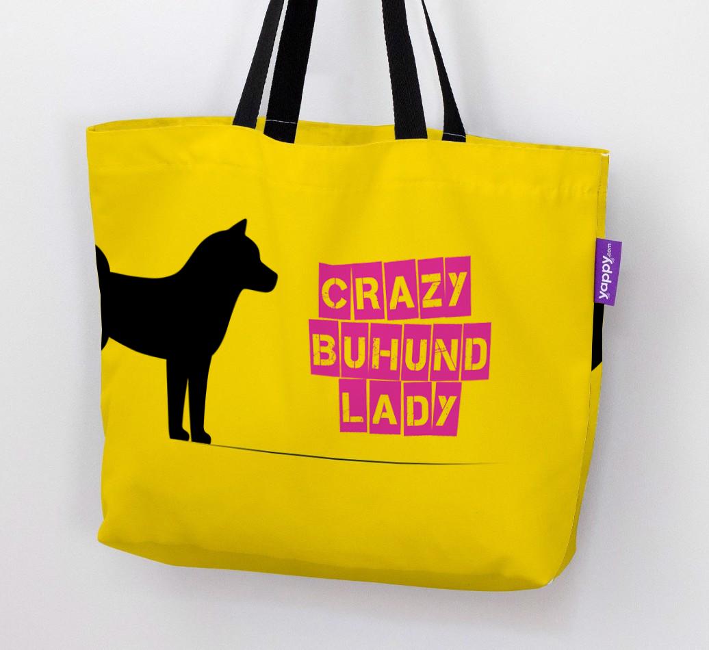 Crazy {breedShortName} Lady: Personalized Canvas Bag