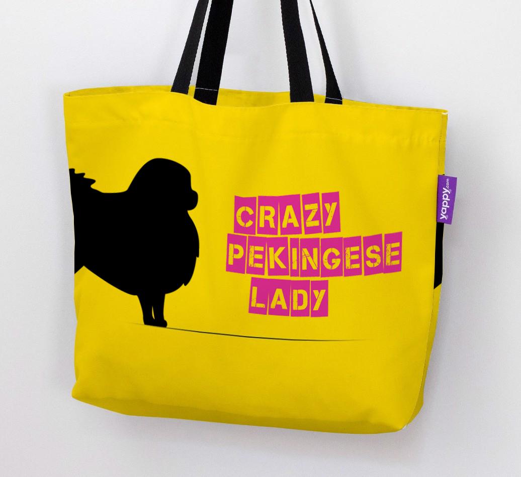Crazy {breedShortName} Lady: Personalized Canvas Bag