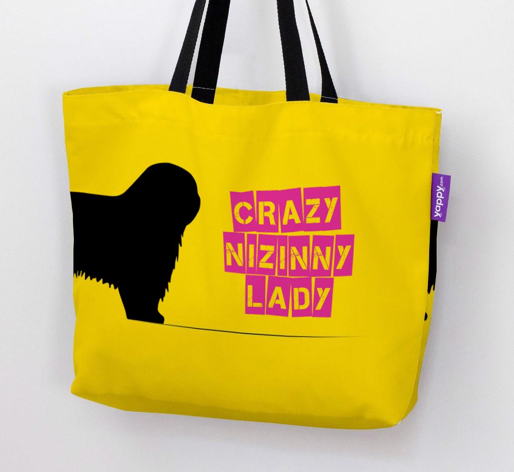 Crazy {breedShortName} Lady: Personalized Canvas Bag