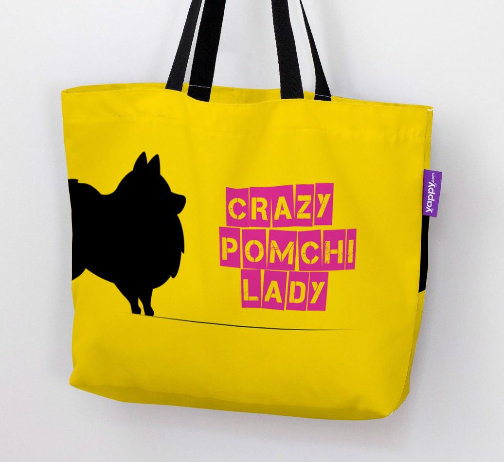 Crazy {breedShortName} Lady: Personalized Canvas Bag