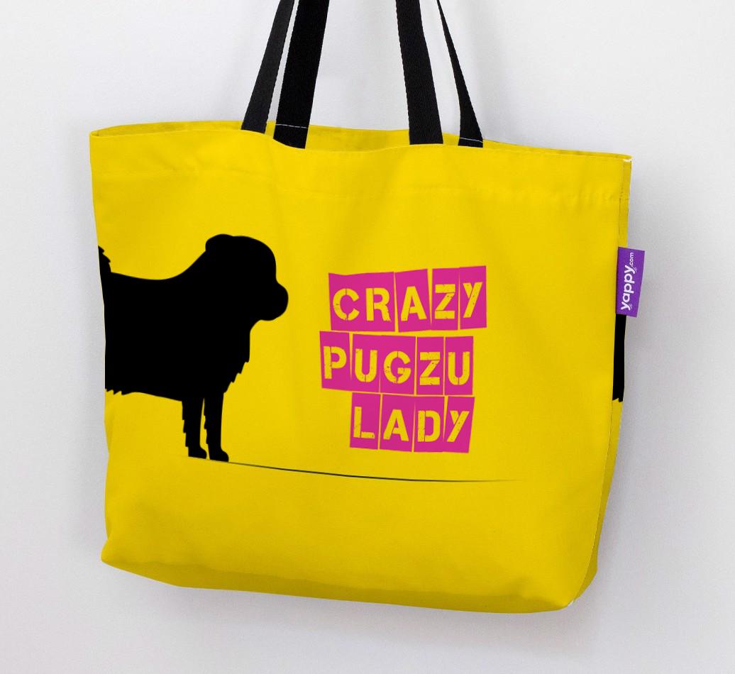 Crazy {breedShortName} Lady: Personalized Canvas Bag
