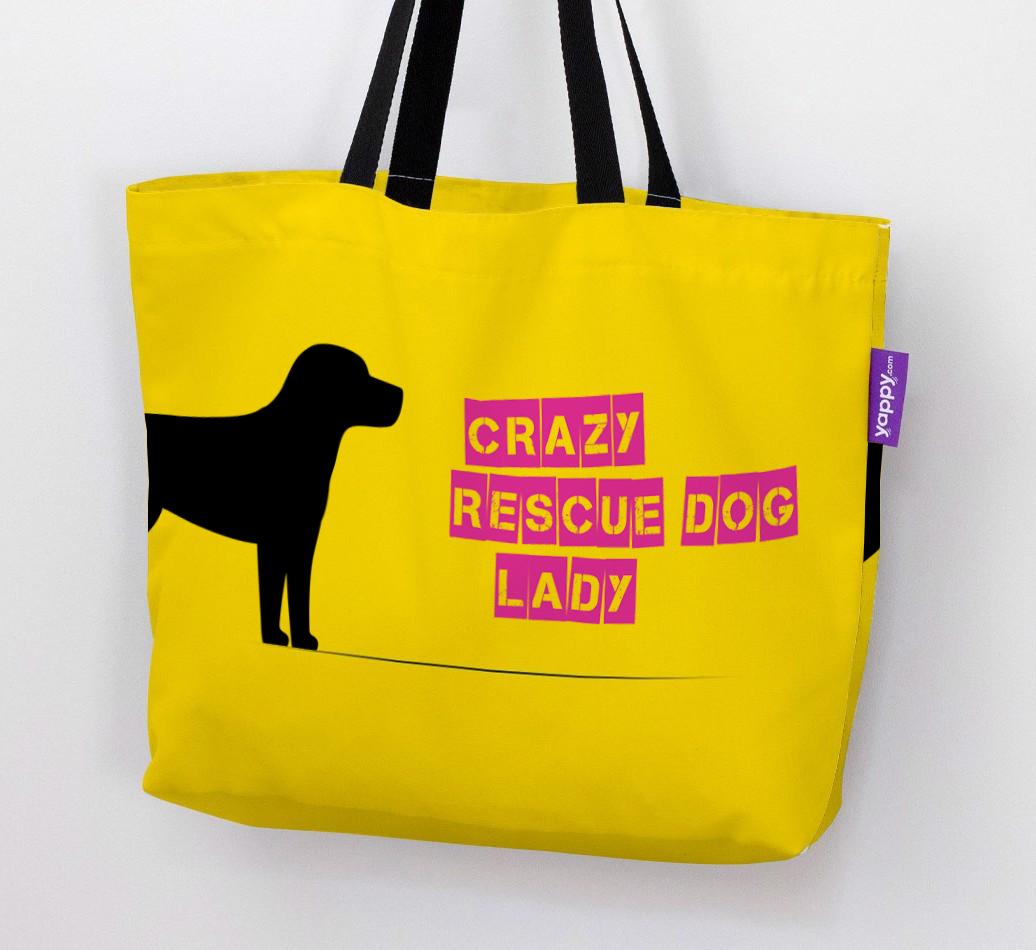 Crazy {breedShortName} Lady: Personalized Canvas Bag