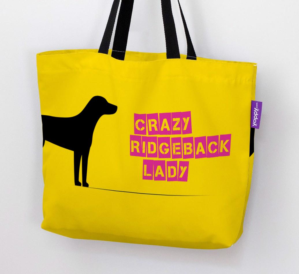 Crazy {breedShortName} Lady: Personalized Canvas Bag