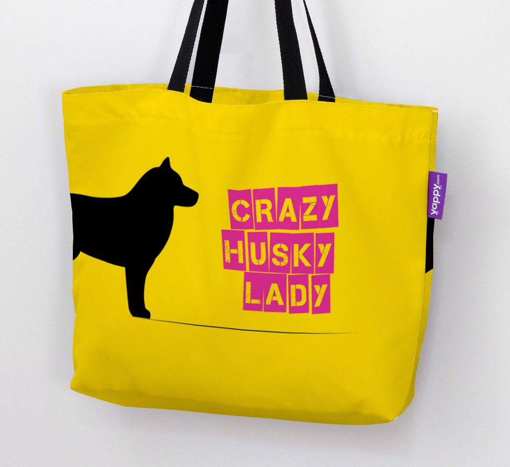 Crazy {breedShortName} Lady: Personalized Canvas Bag