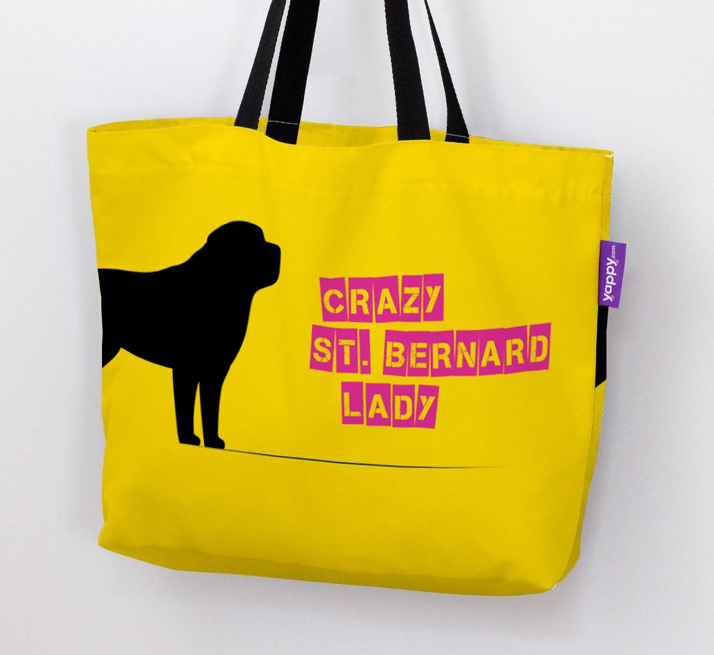 Crazy {breedShortName} Lady: Personalized Canvas Bag