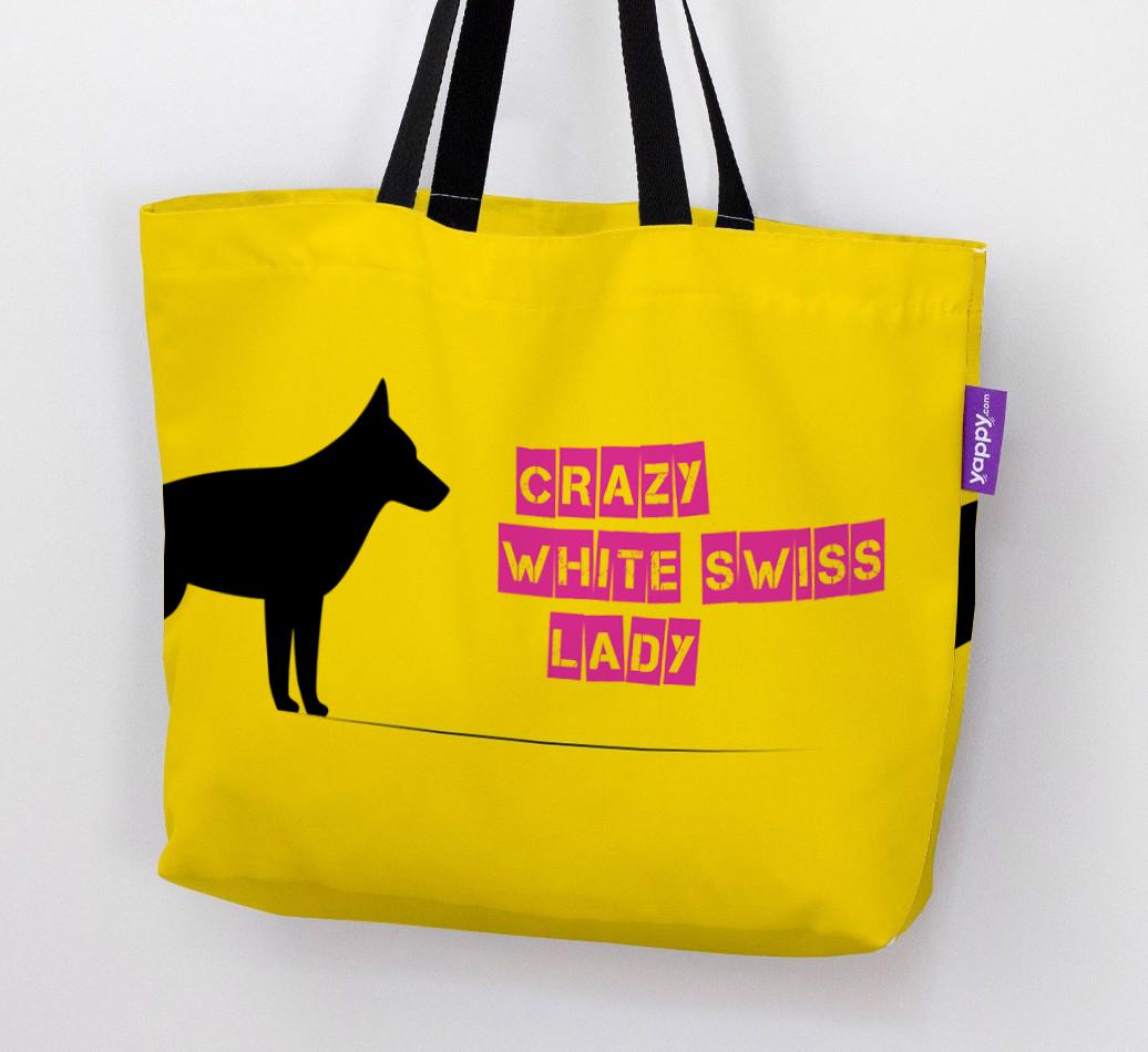 Crazy {breedShortName} Lady: Personalized Canvas Bag