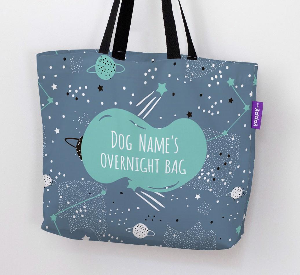 Overnight Bag: Personalised {breedFullName} Canvas Bag