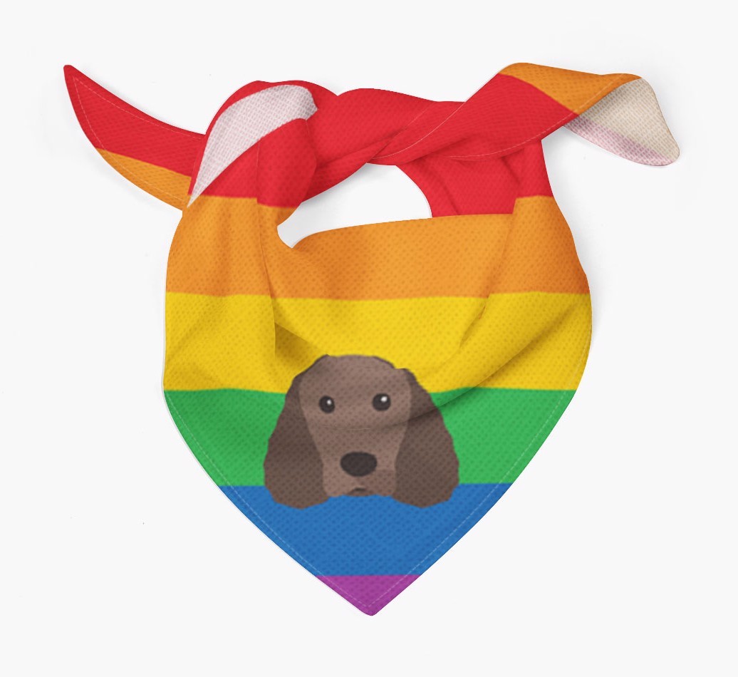 Colourful Rainbow Bandana with {breedFullName} Icon