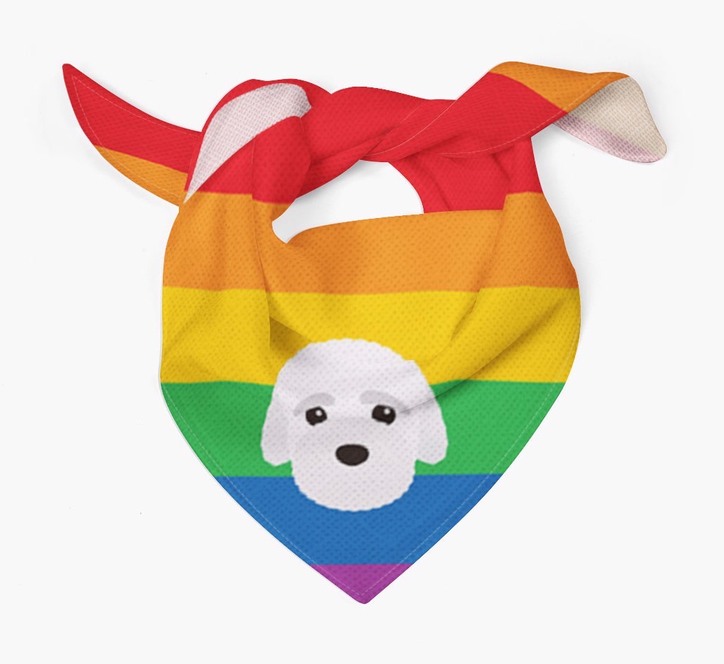 Colourful Rainbow Bandana with {breedFullName} Icon