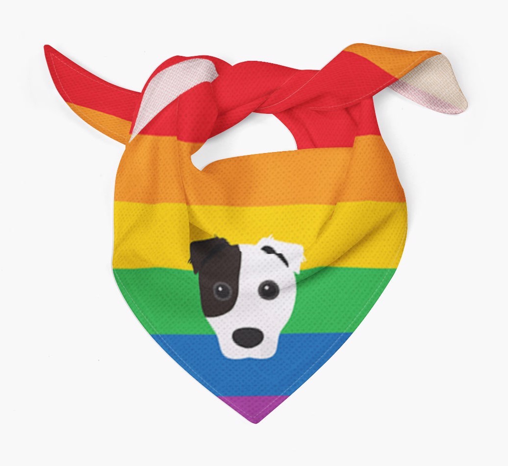 Colourful Rainbow Bandana with {breedFullName} Icon