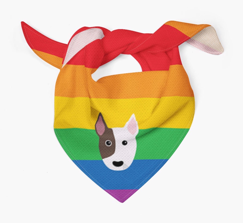 Colourful Rainbow Bandana with {breedFullName} Icon