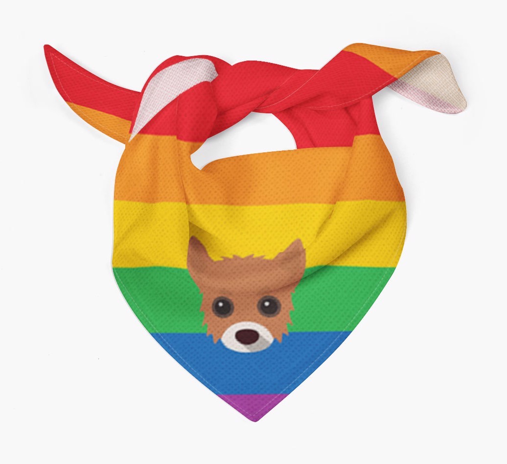Colourful Rainbow Bandana with {breedFullName} Icon