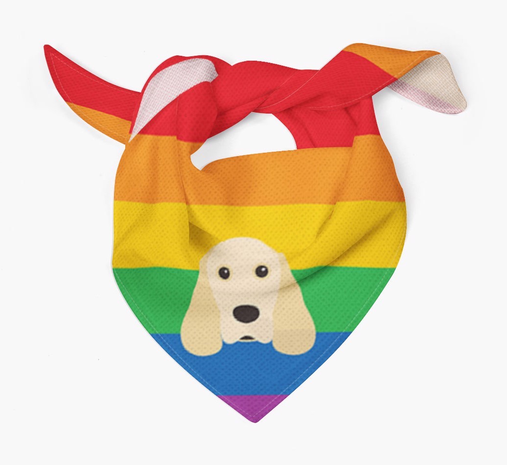 Colorful Rainbow Bandana with {breedFullName} Icon