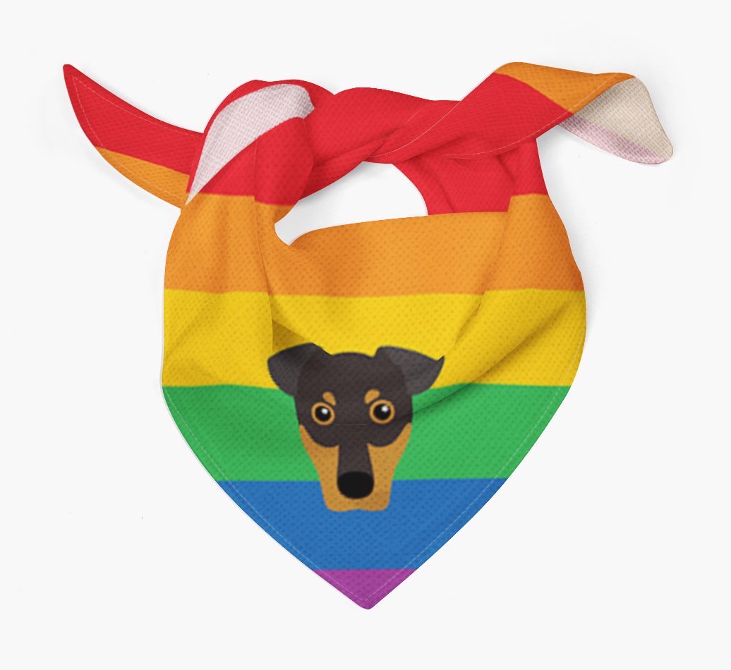 Colourful Rainbow Bandana with {breedFullName} Icon