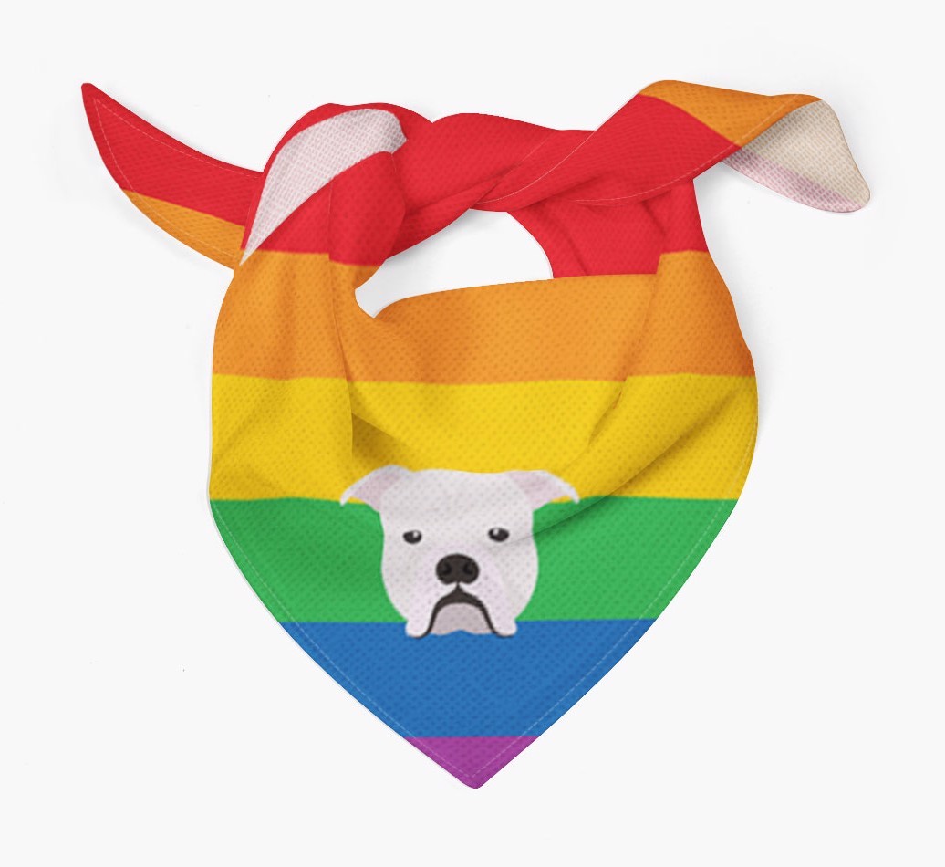 Colourful Rainbow Bandana with {breedFullName} Icon