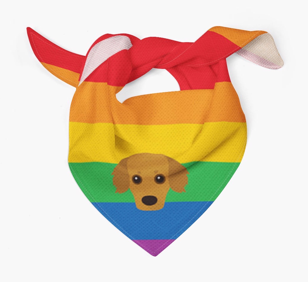 Colorful Rainbow Bandana with {breedFullName} Icon