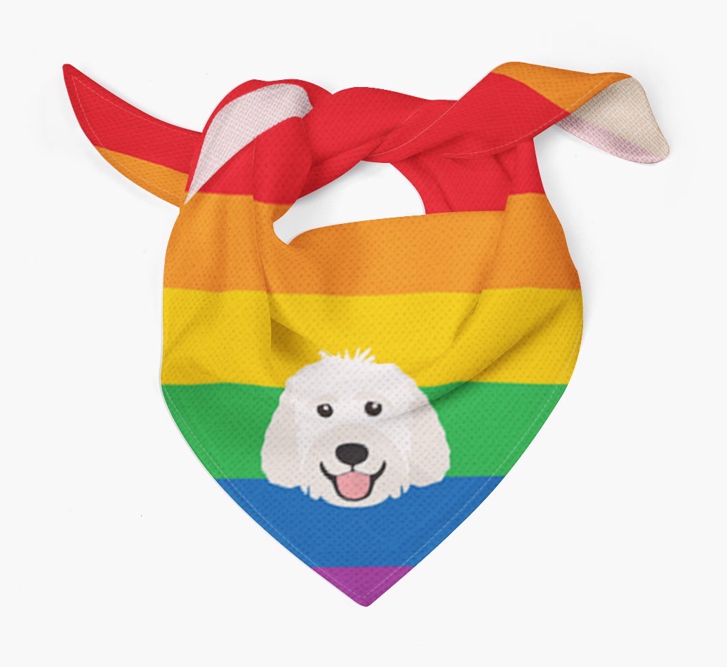 Colourful Rainbow Bandana with {breedFullName} Icon