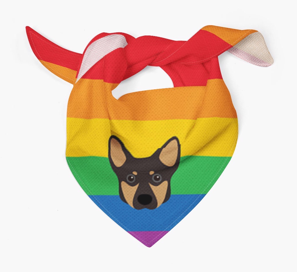 Colourful Rainbow Bandana with {breedFullName} Icon